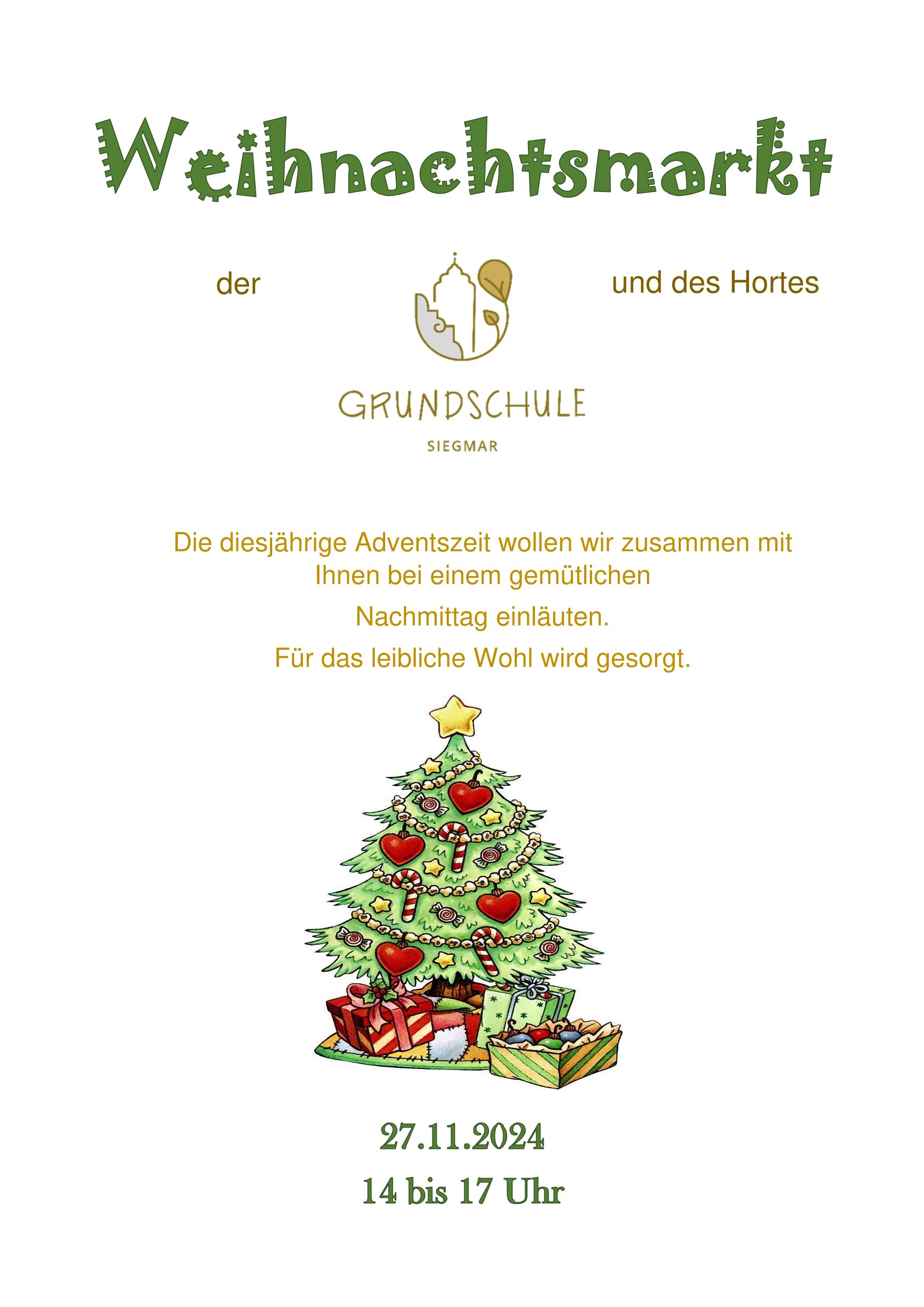 Plakat Weihnachtsmarkt GS Siegmar 2024